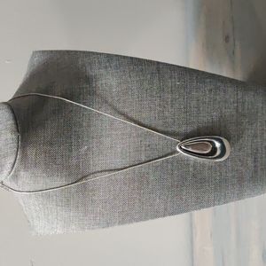 Silver teardrop necklace